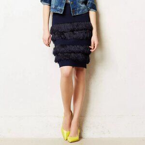Fringed Ponte Pencil Skirt US 6